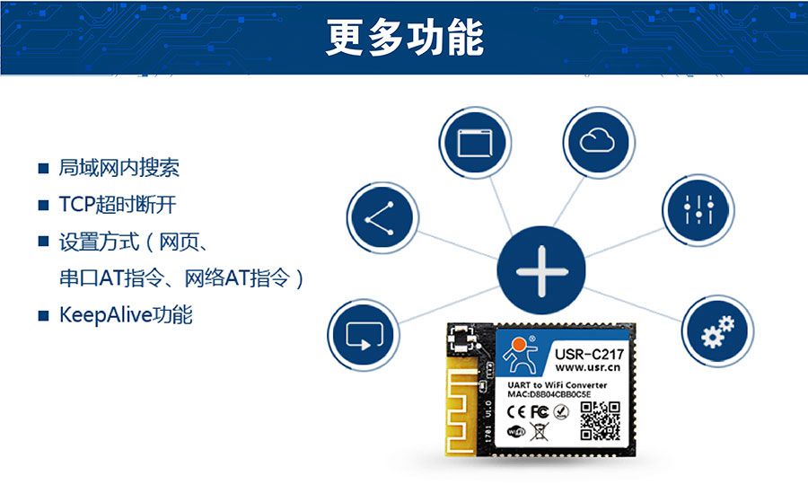 低功耗嵌入式串口转WIFI模块:更多功能 低功耗嵌入式串口转WIFI模块:更多功能